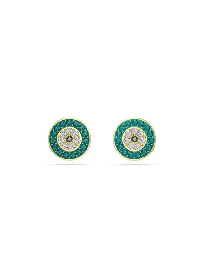 Luckily Evil Eye Gold Tone Plated Figural Earrings